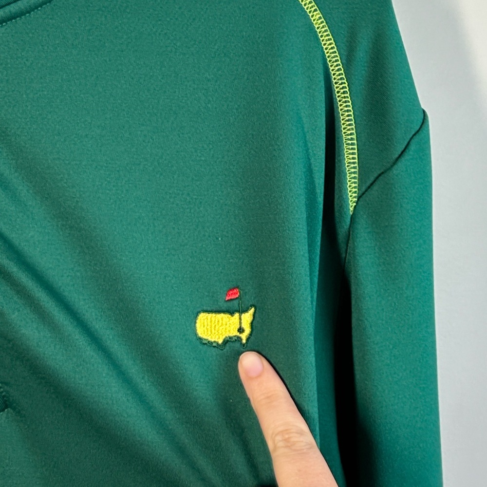 Masters Tech 1/4 Zip Pullover In Augusta Green Size XL Golf - Picture 6 of 13